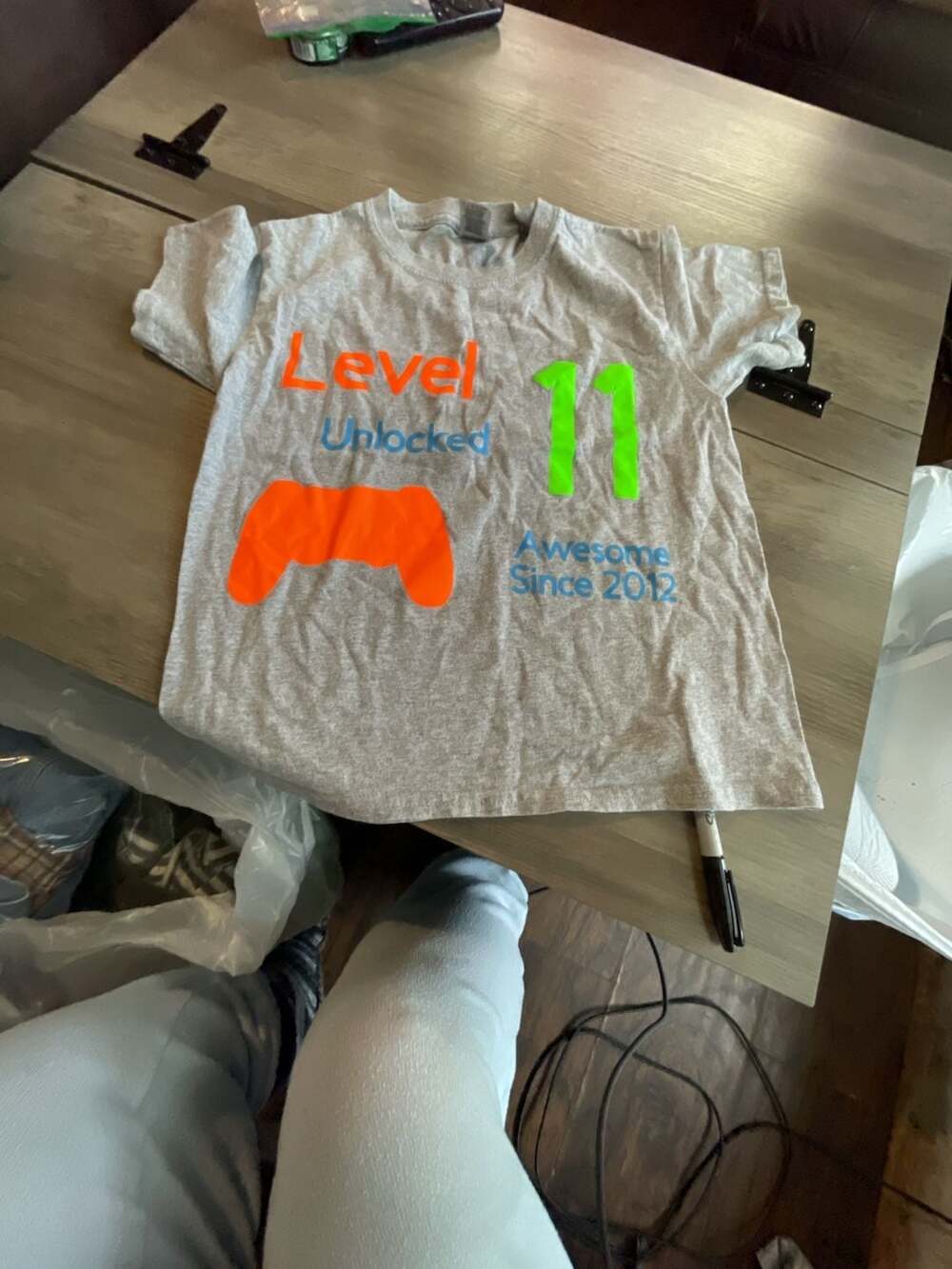 #D47 Gildan Level 11 Unlocked Birthday Boy T-Shirt Size S